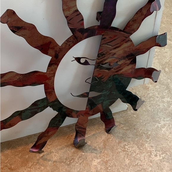 Decorative Metal Sun Wall Art - Picture 1 of 1
